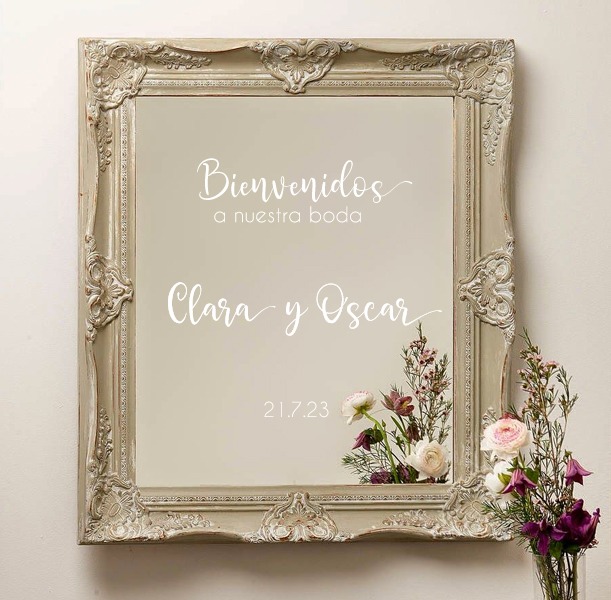 Decorar espejo con vinilo